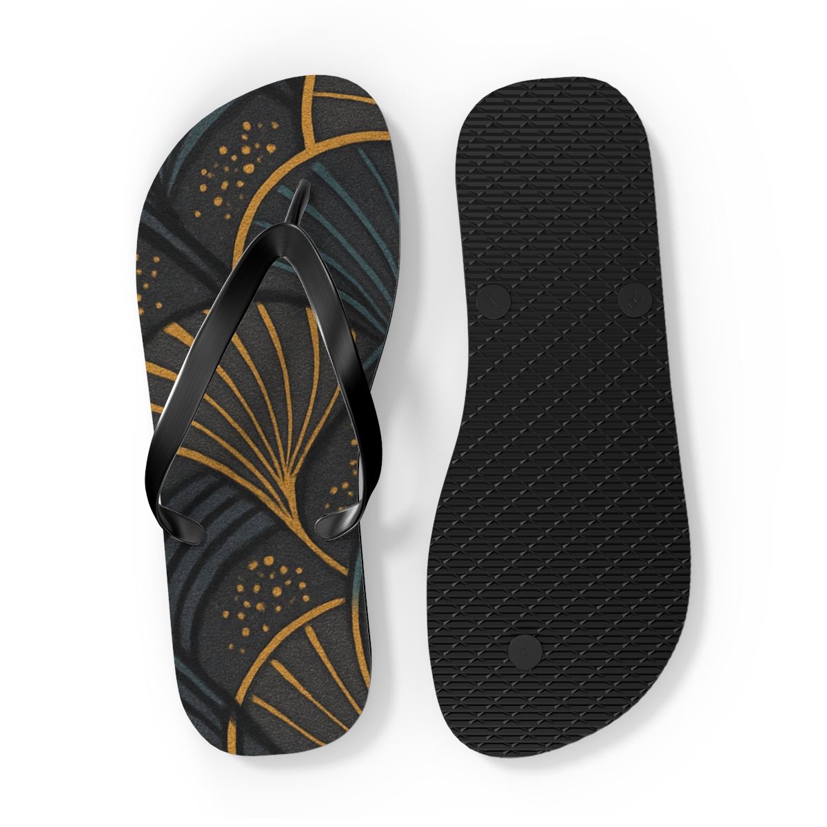 Camellia Vein Orbit Weave trendy printed flip flops
