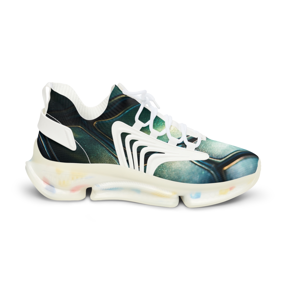 Iridescent Beetle Carapace Aurora stylish casual sneakers