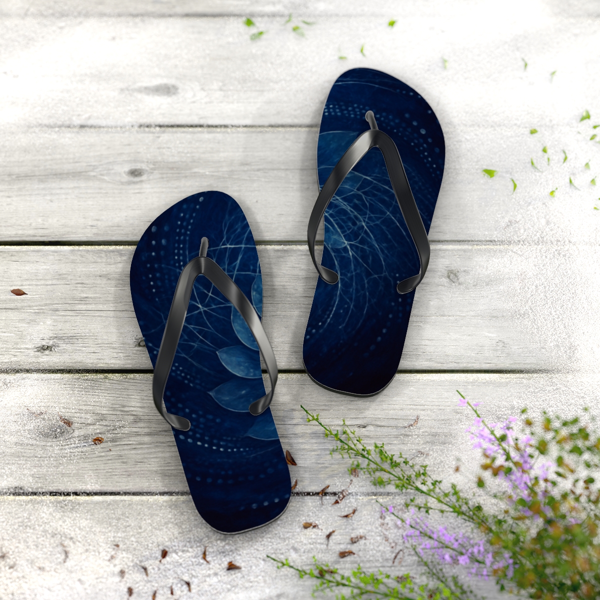Celestial Blossom Harmony Flip Flops