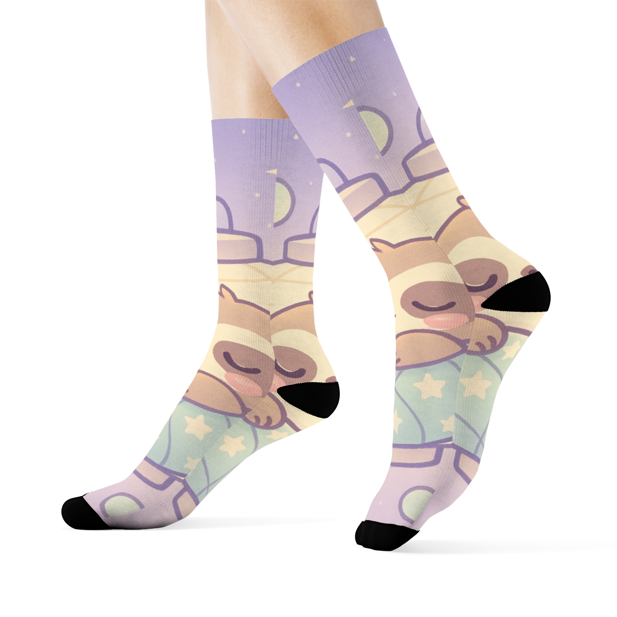 Lavender Lantern Sloth Snooze stylish patterned socks