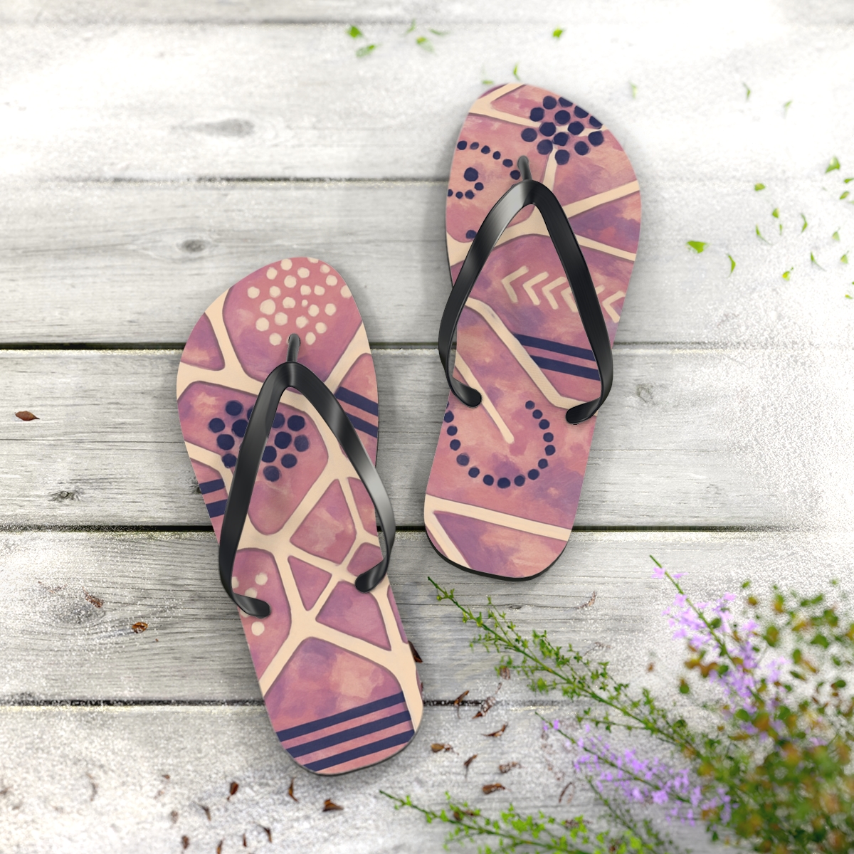 Vein Lattice Cadence soft sole flip flops