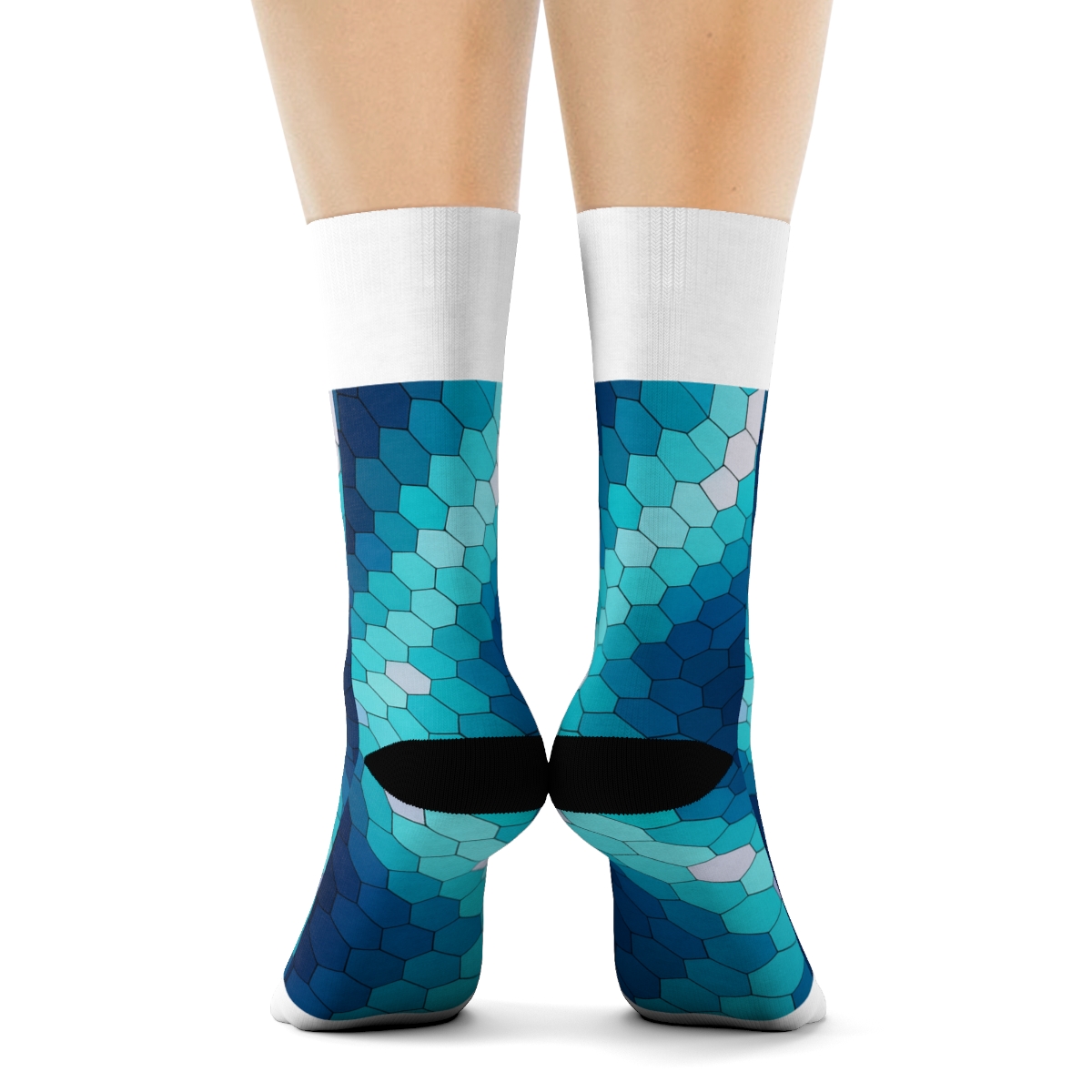Dynamic Prism Pattern Crew Socks
