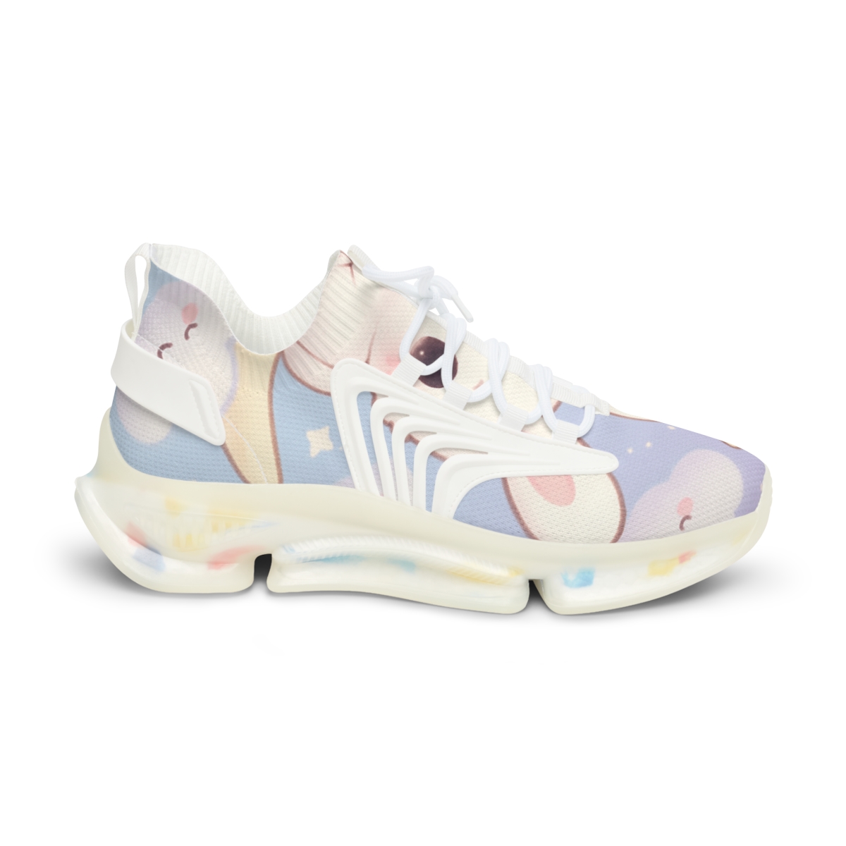 Pastel Moon Bunny Dreams stylish casual sneakers