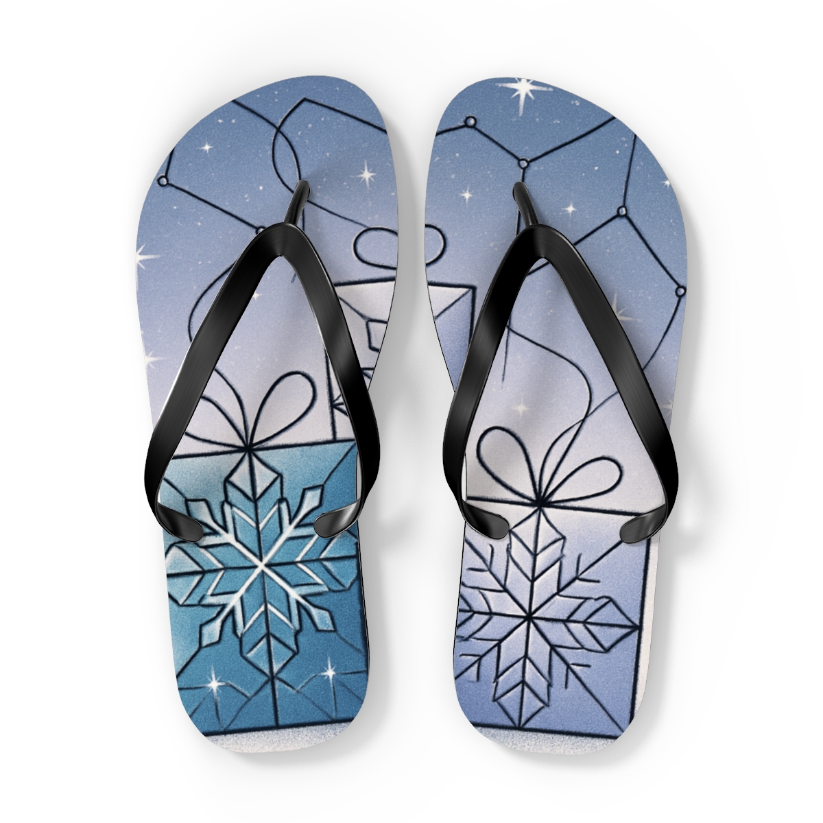 Frost Giftwrap Constellation designer logo flip flops