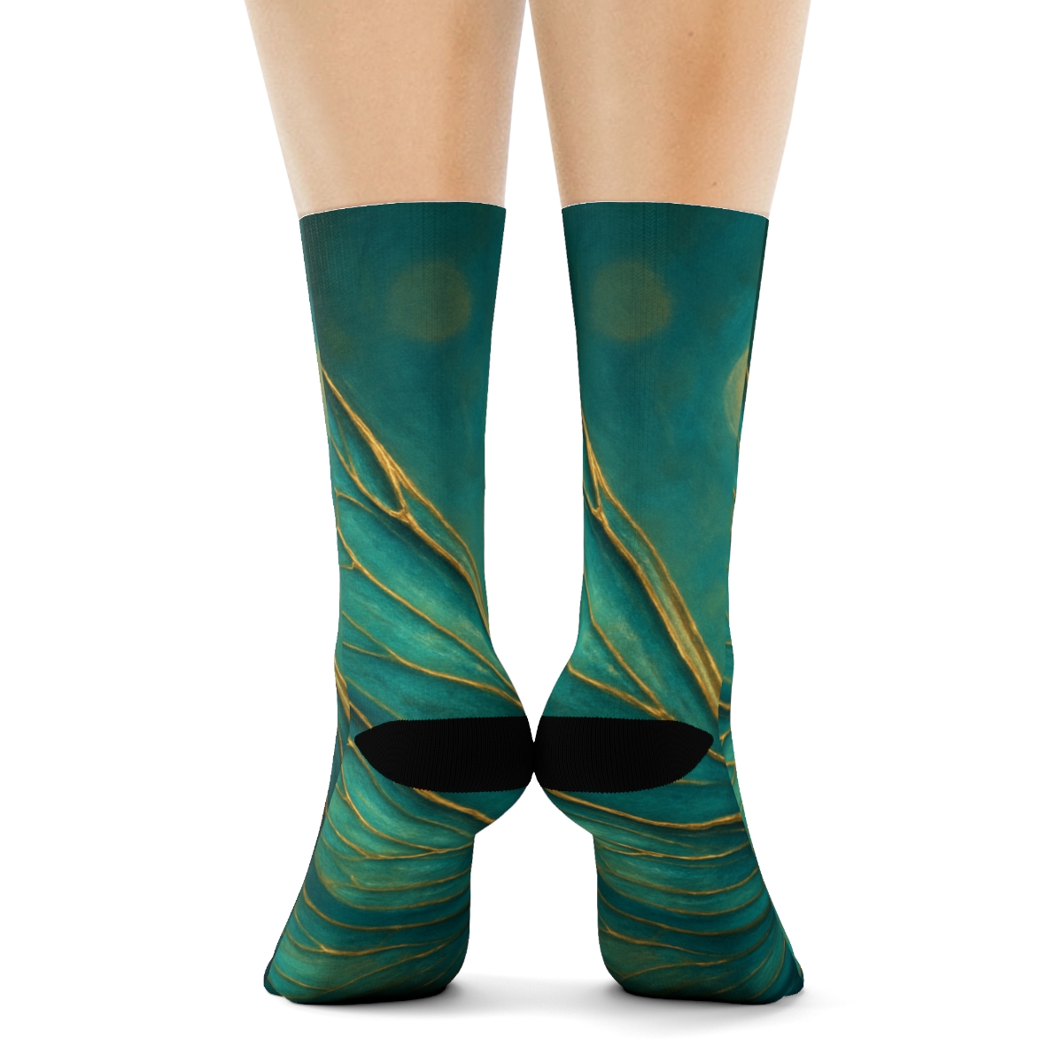 Iridescent Drift Of The Dragonfly unique printed sockscustom socks