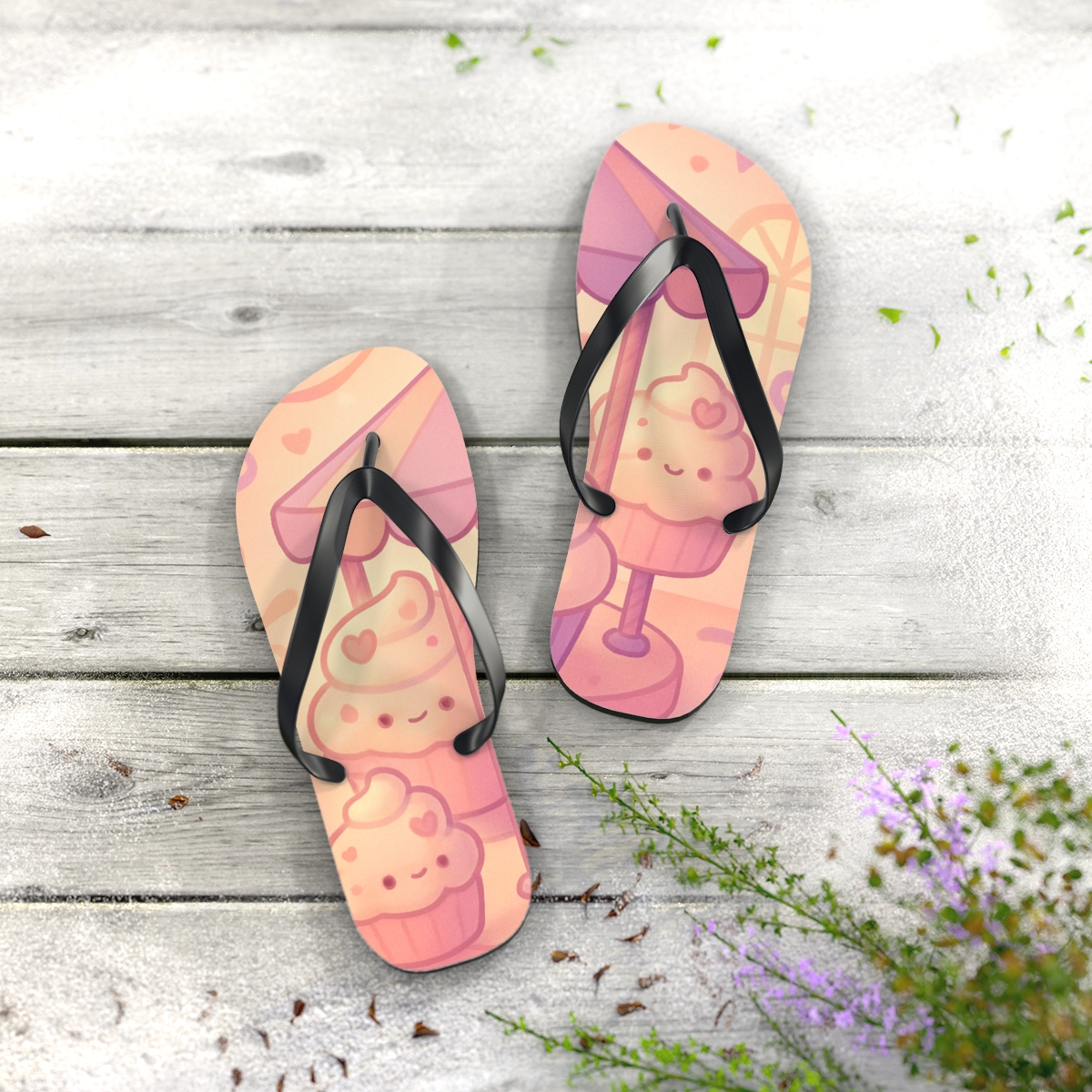 Pastel Whimsy Carousel Flip Flops