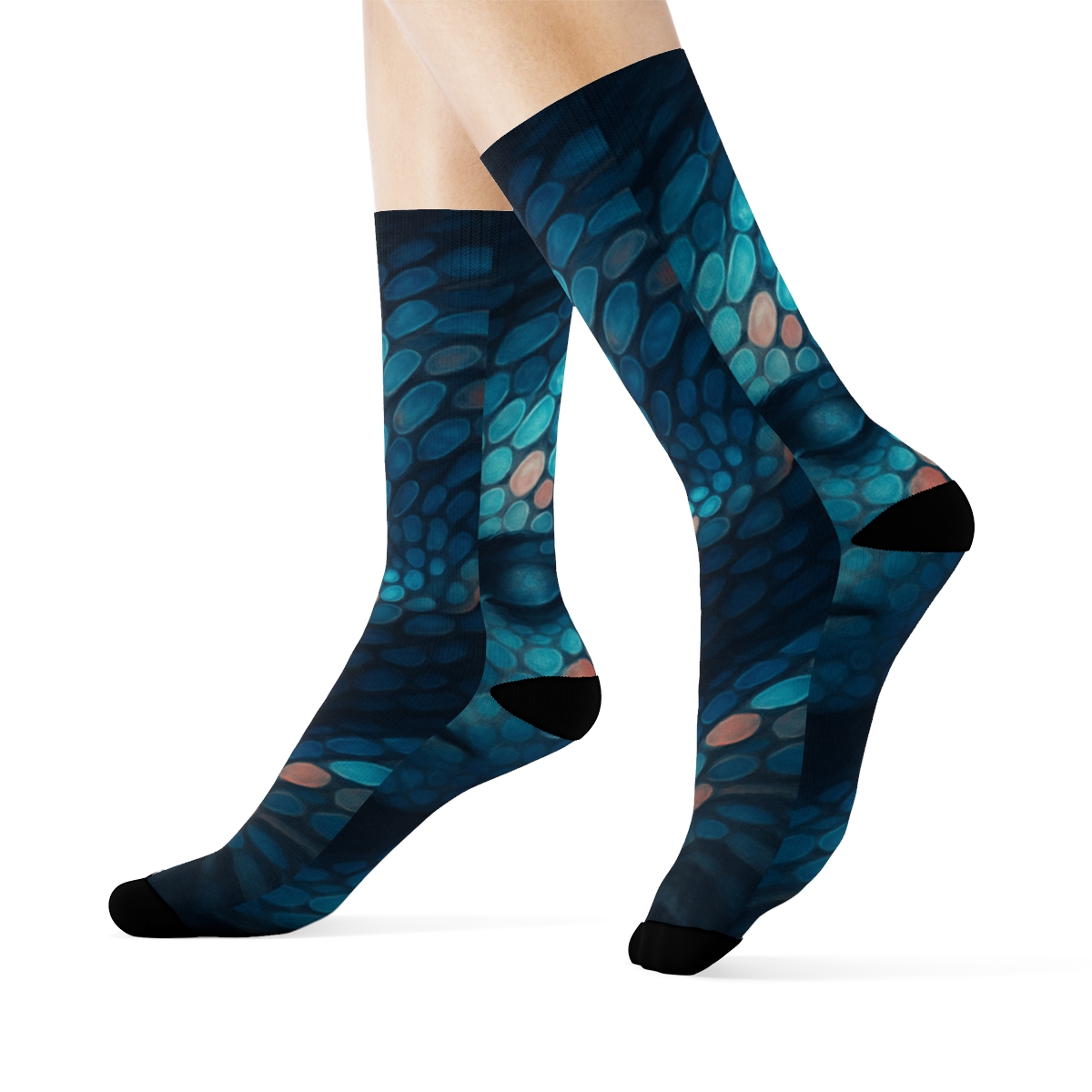 Chromatophore Mirage Drift unique printed socks