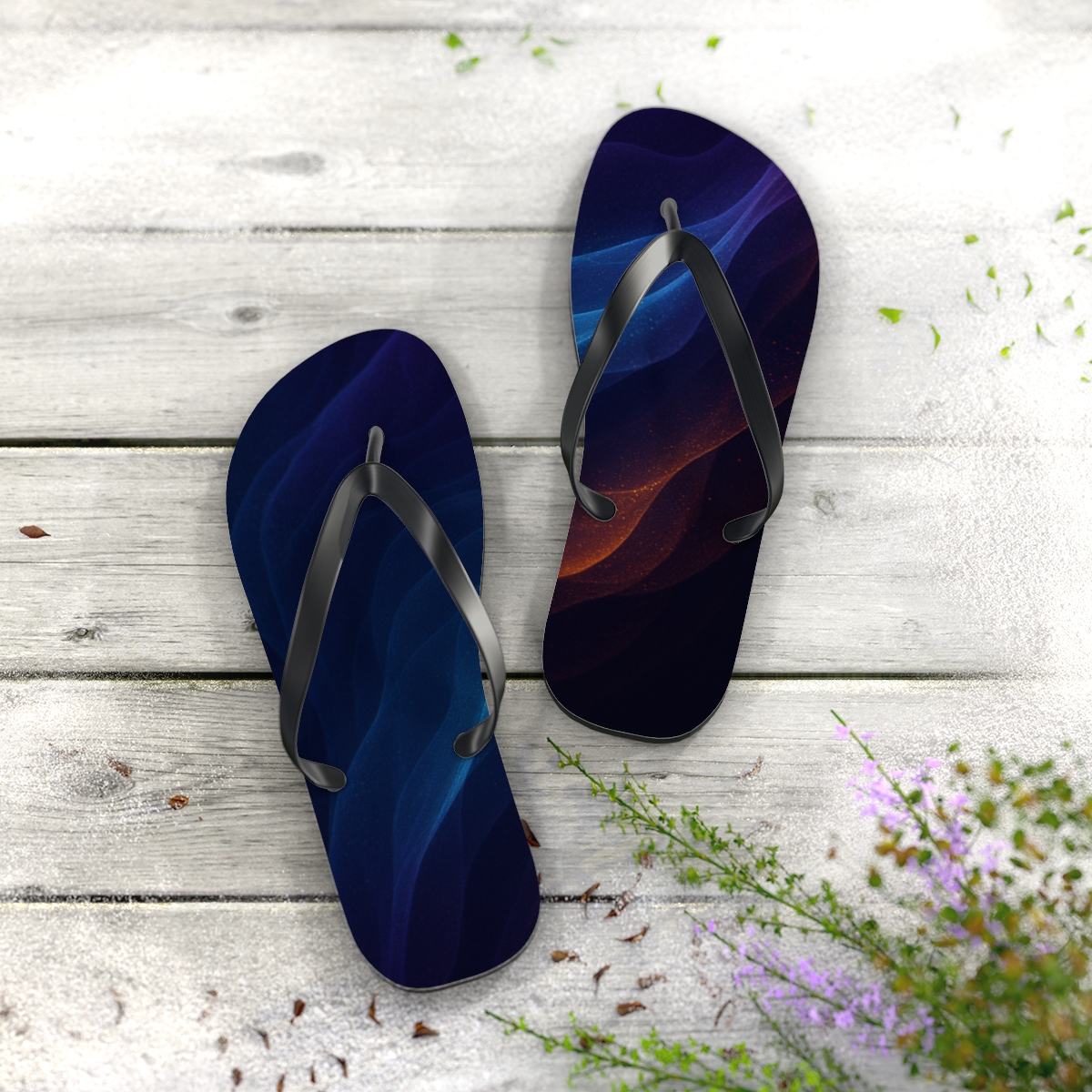 Chromatophore Pulse Veil comfortable casual flip flops
