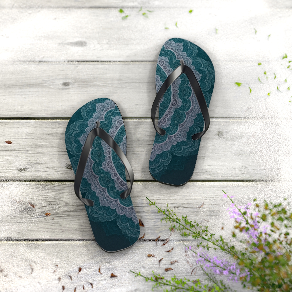 Celestial Wave Harmony Flip Flops