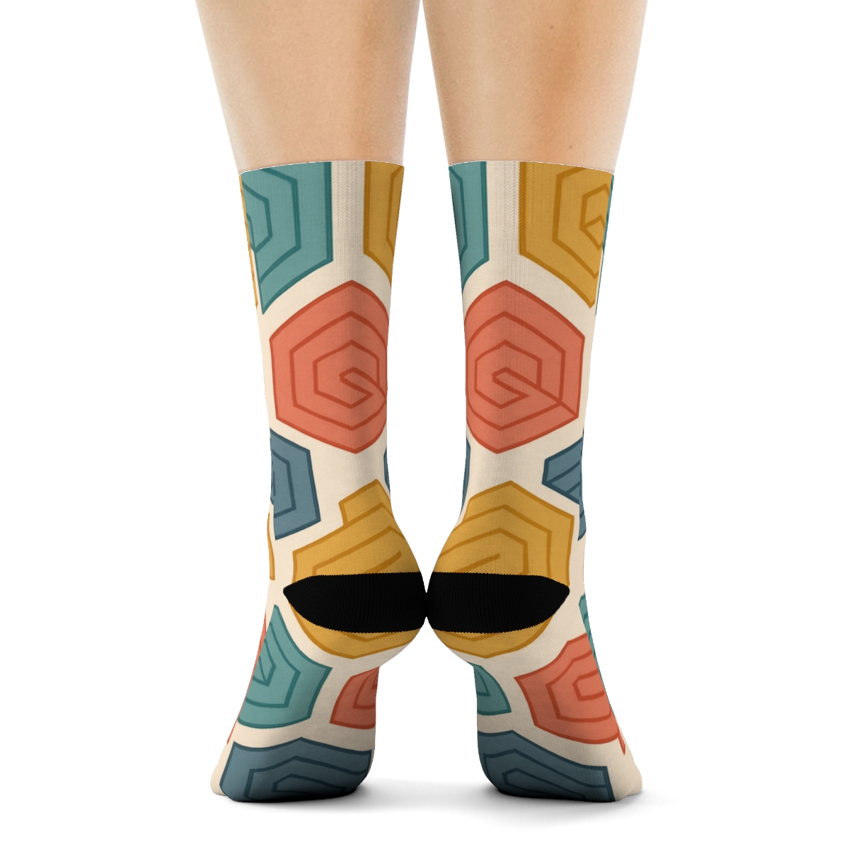 Kinetic Hex Step Gradient Tiling warm winter socks