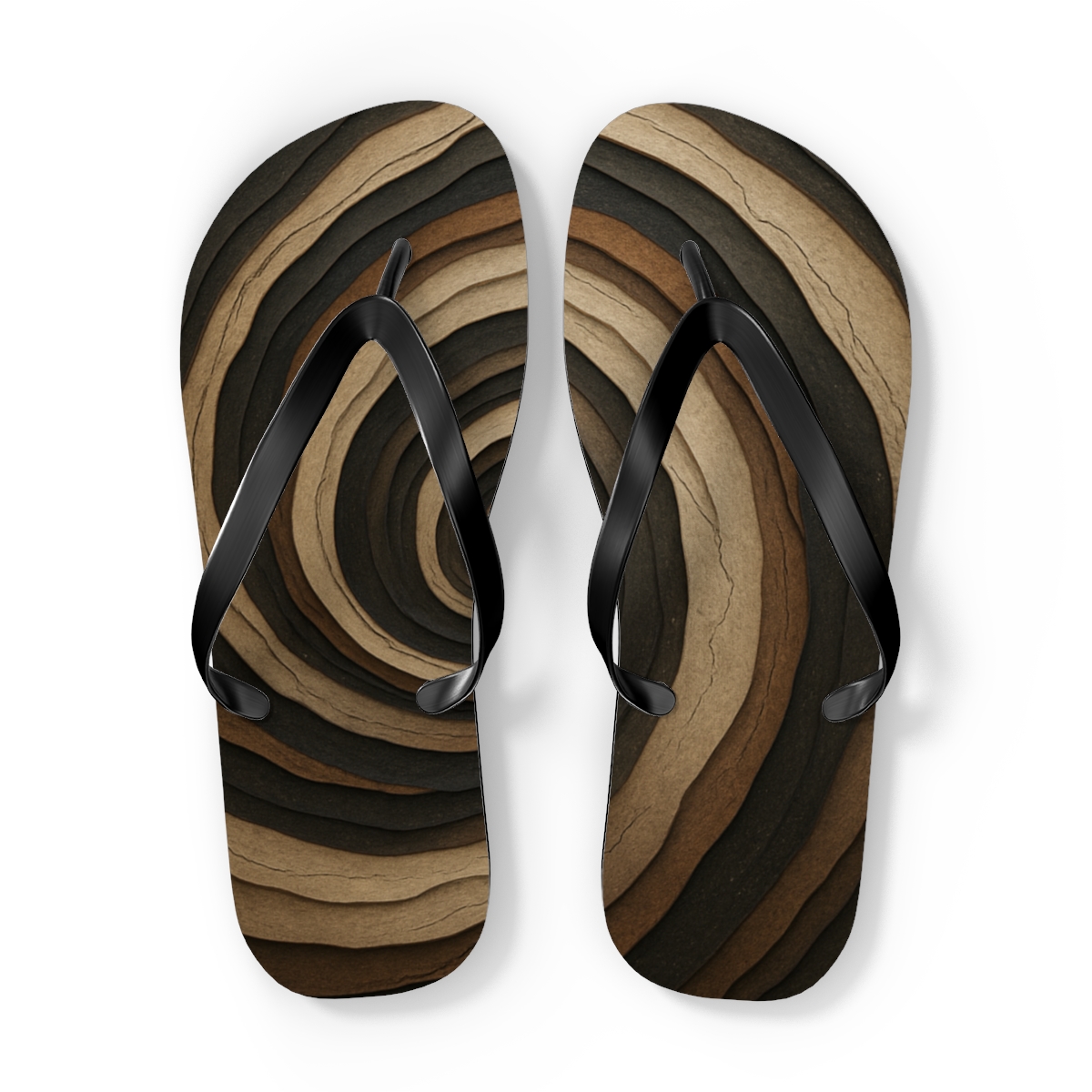 Strata Vortex Weave unique graphic flip flops