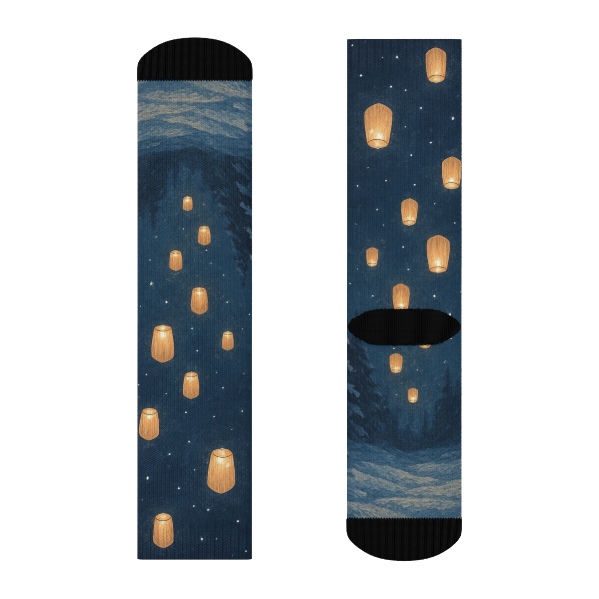 Winter Lantern Constellation custom socks