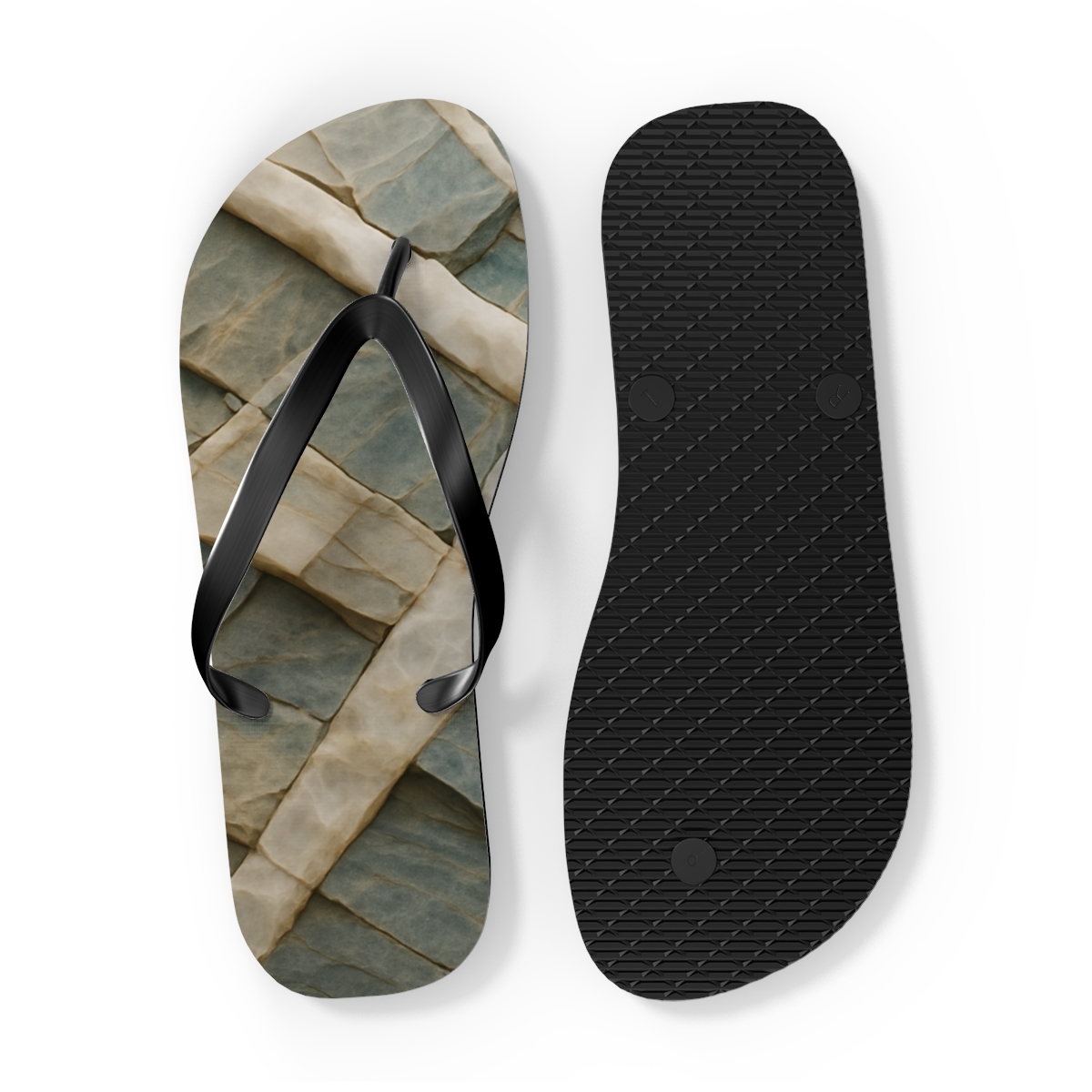 Quartz Vein Tessellation unique graphic flip flops