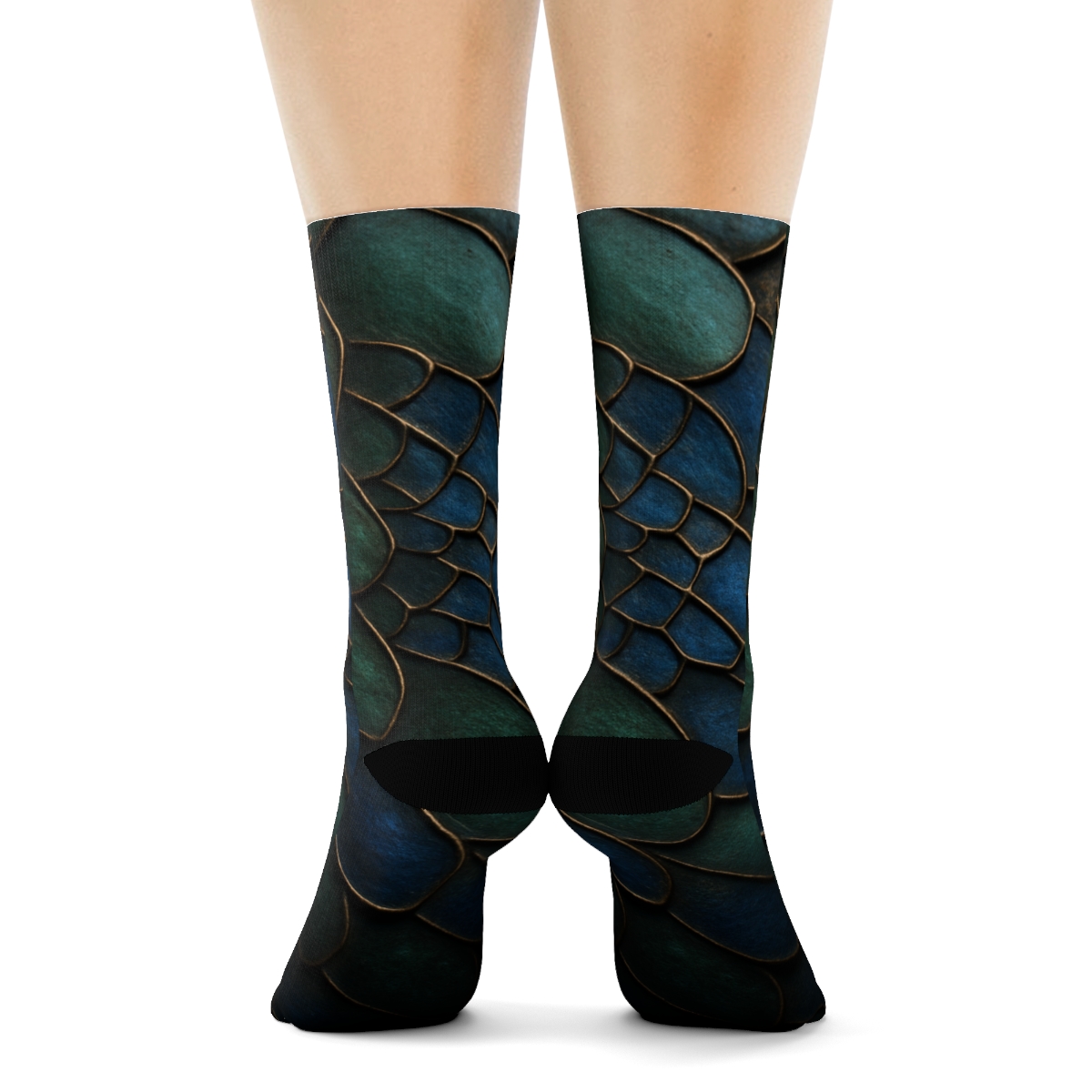 Iridescent Beetle Mosaic personalized cozy socks
