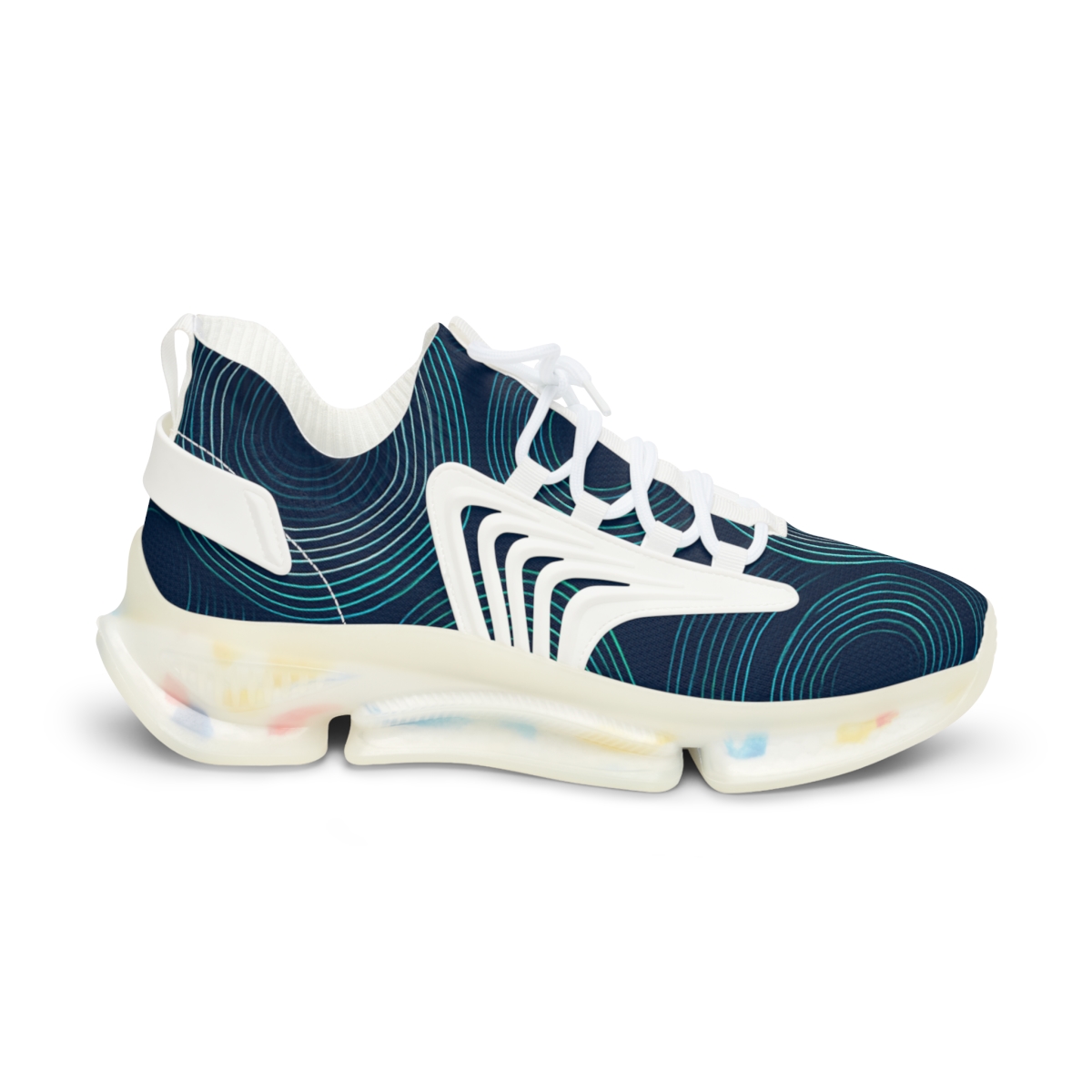 Moire Orbit Weave personalized athletic sneakers