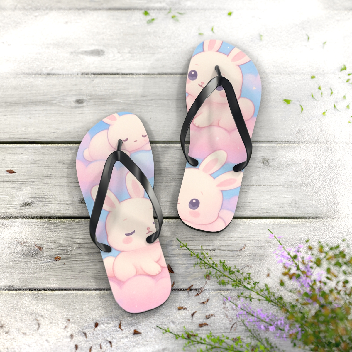 Pastel Dreamscape Flip Flops