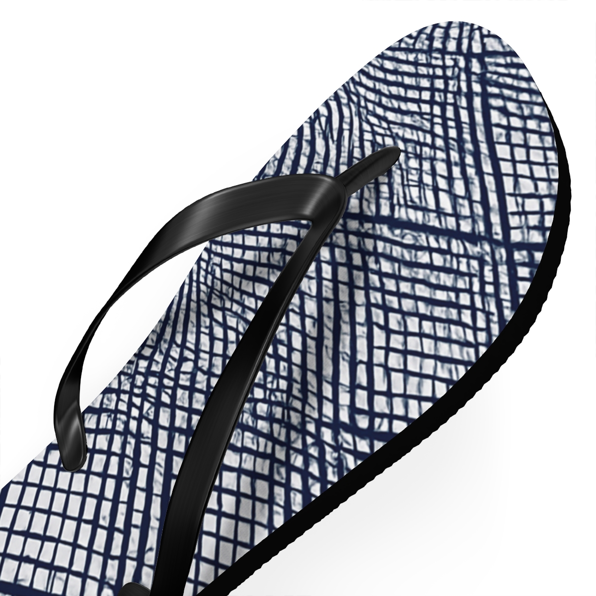 Phase Shift Grid Moire personalized beach flip flops