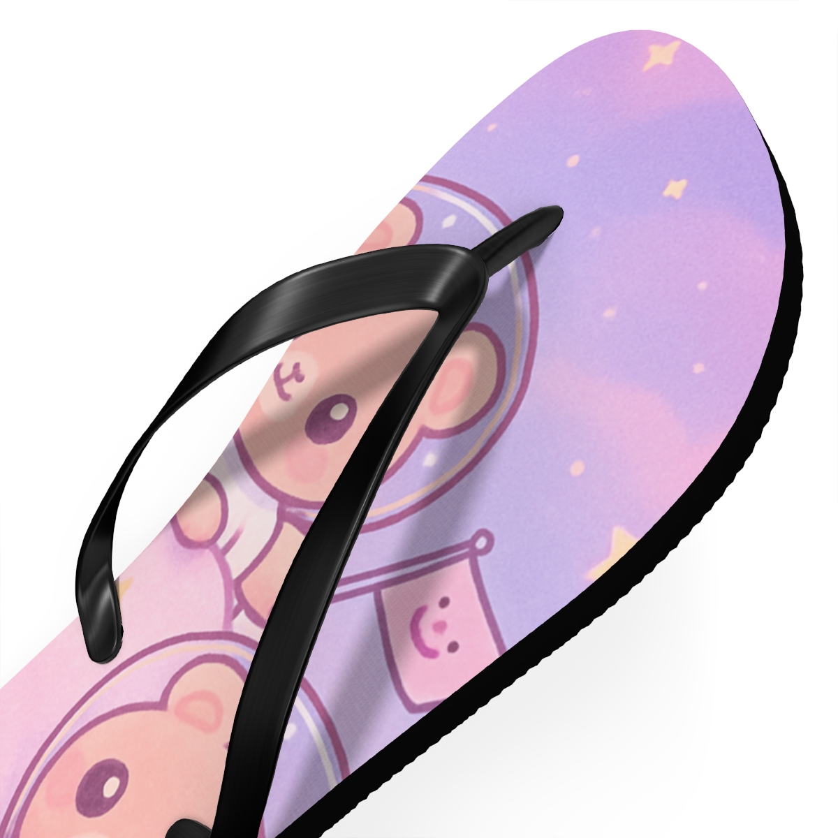 Cotton Candy Moon Critters personalized beach flip flops