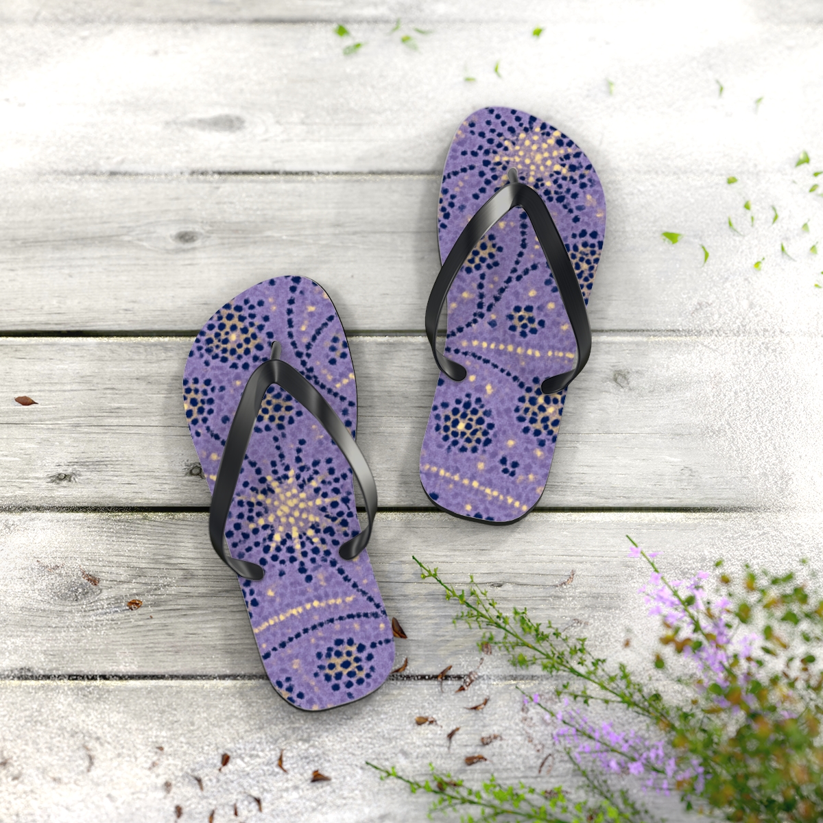 Lavender Radiance Flip Flops