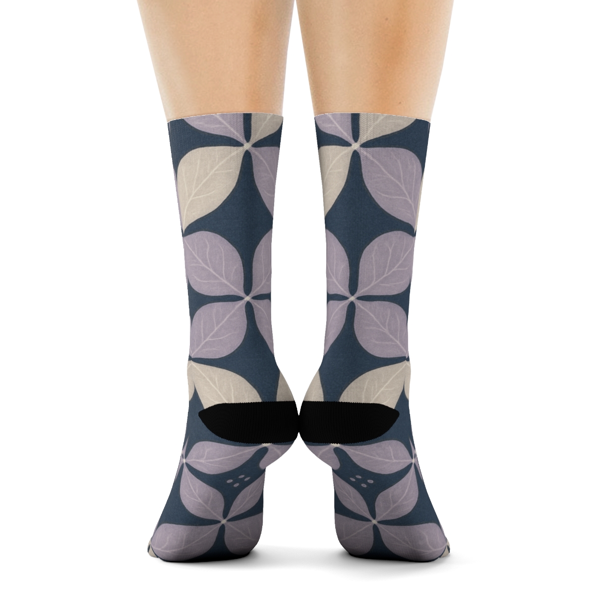 Lotus Fractal Vein Lattice trendy colorful socks