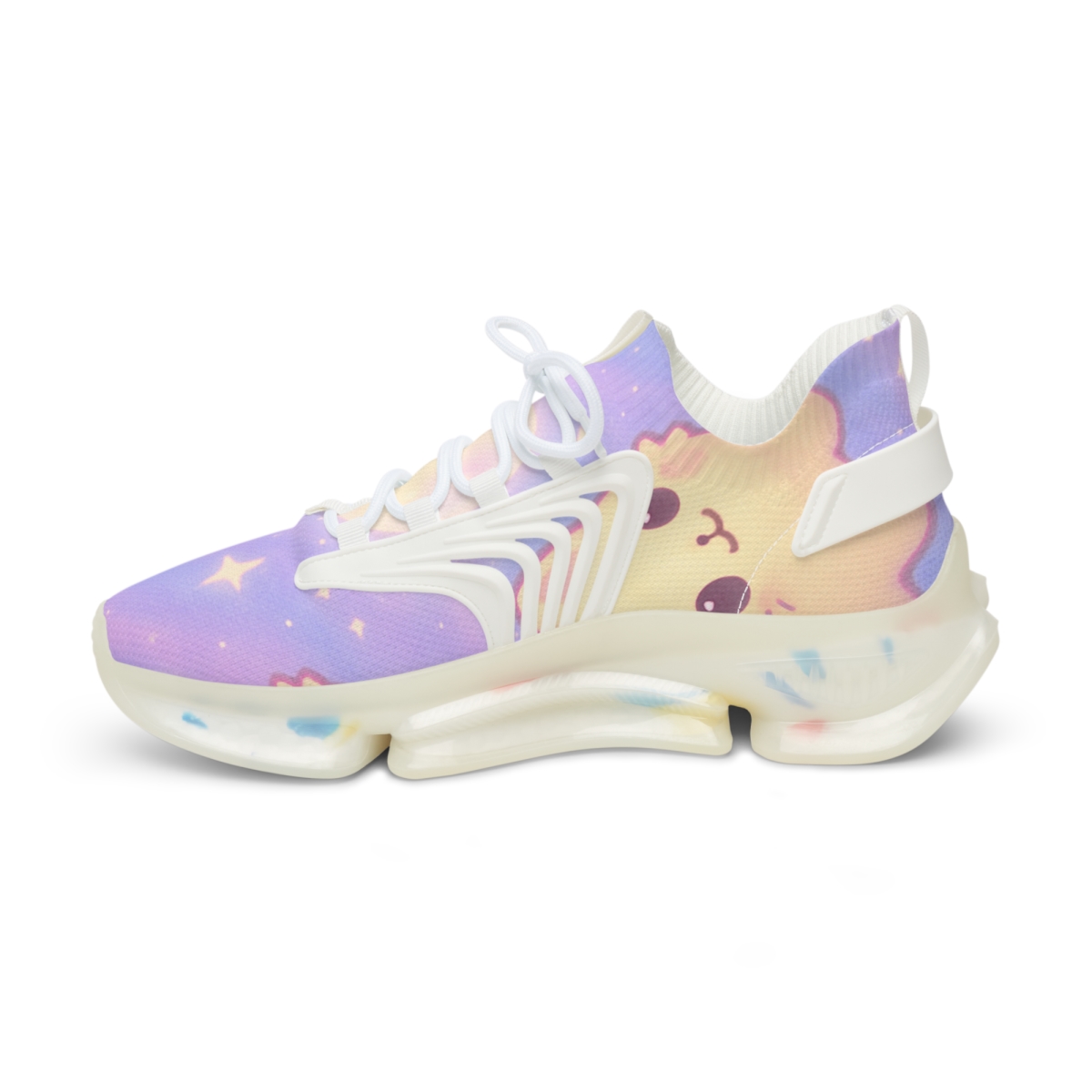 Candy Nebula Kitten Constellation unique printed sneakers