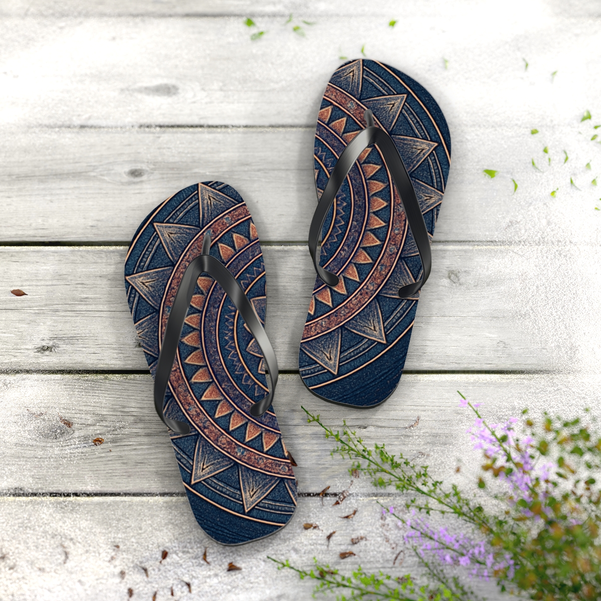 Meteor Shower Rosette Convergence stylish summer flip flops