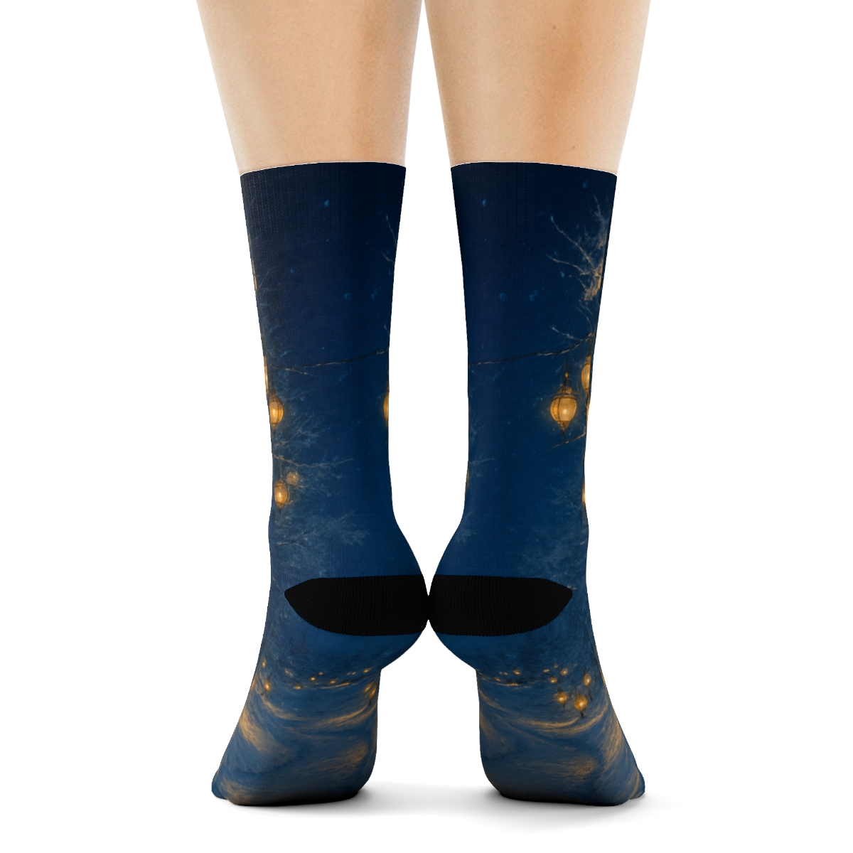 Winter Starlight Lanterns comfortable cotton socks