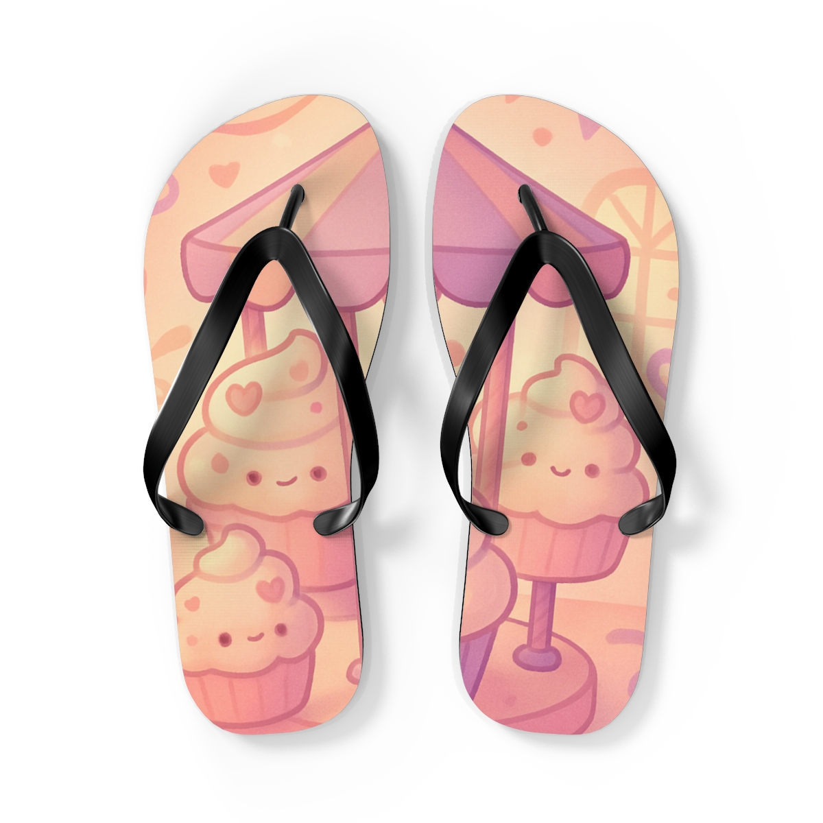 Pastel Whimsy Carousel Flip Flops