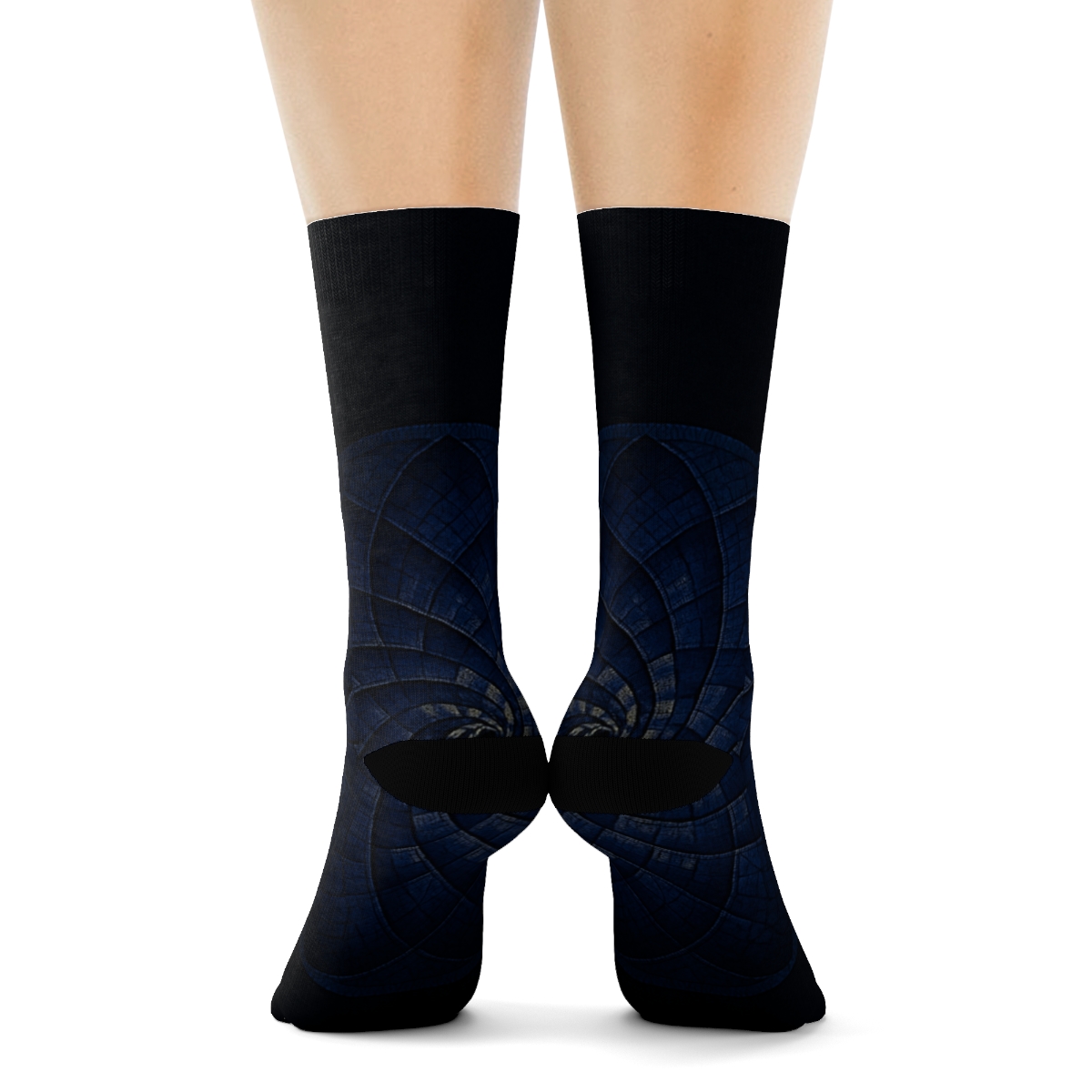 Midnight Spiral Tessera Bloom sports performance socks