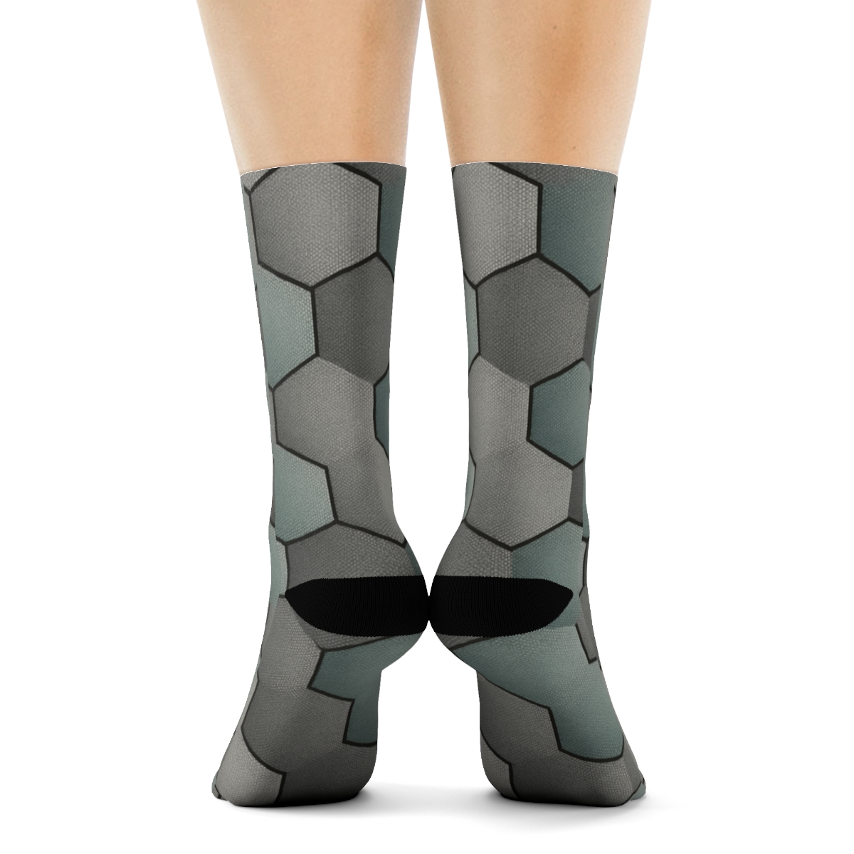 Hex Prism Halftone Tiling sports performance socks
