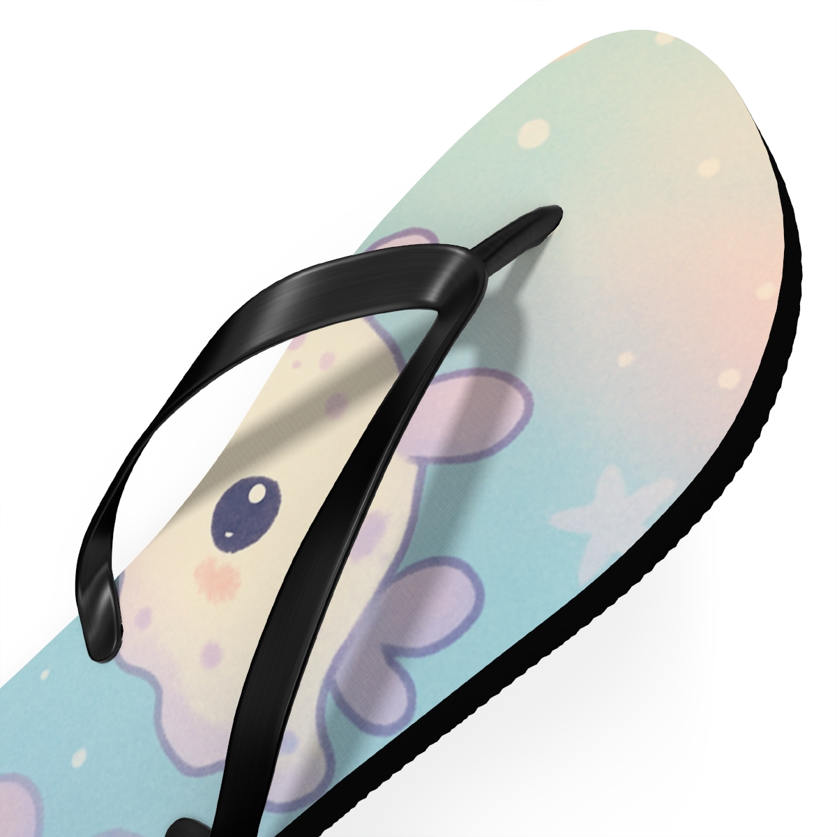Pastel Lantern Sea Slugs personalized beach flip flops