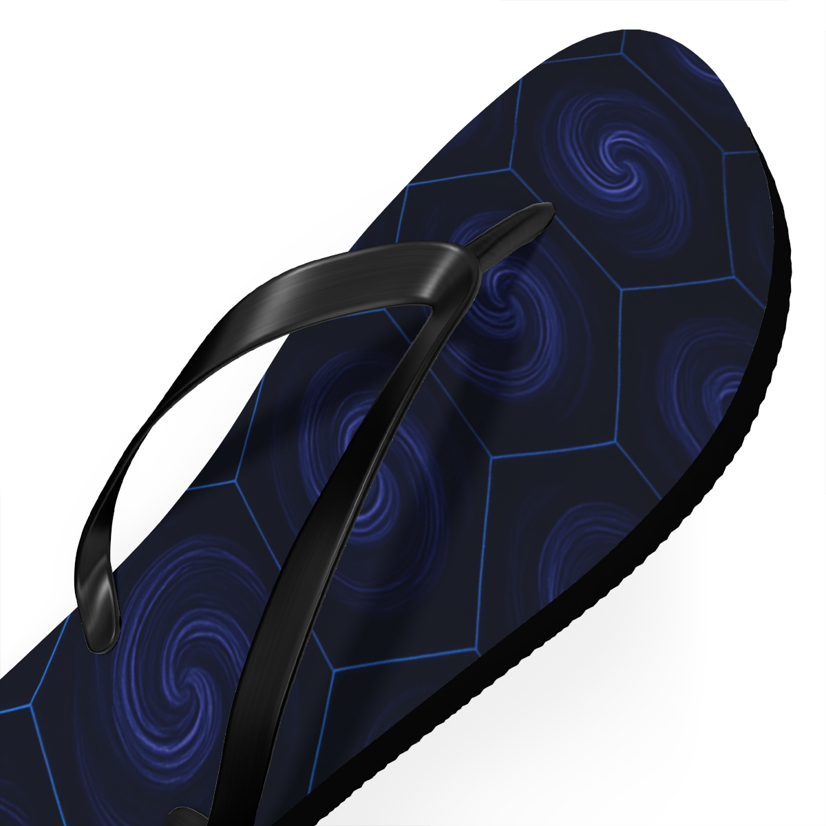 Spiral Nebula Tessellation personalized beach flip flops