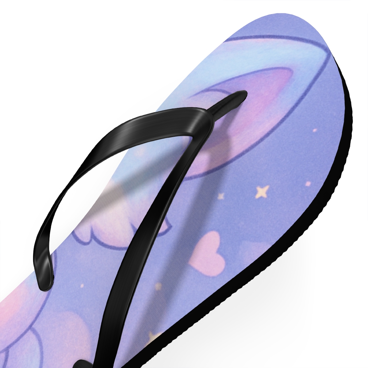 Cotton Candy Fox Dreams designer logo flip flops
