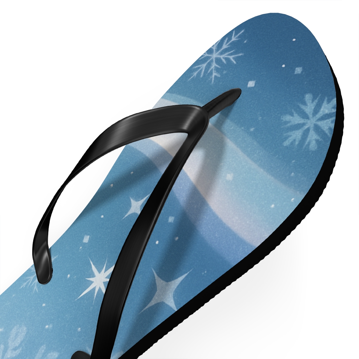 Winter Starlight Ribbon trendy printed flip flops