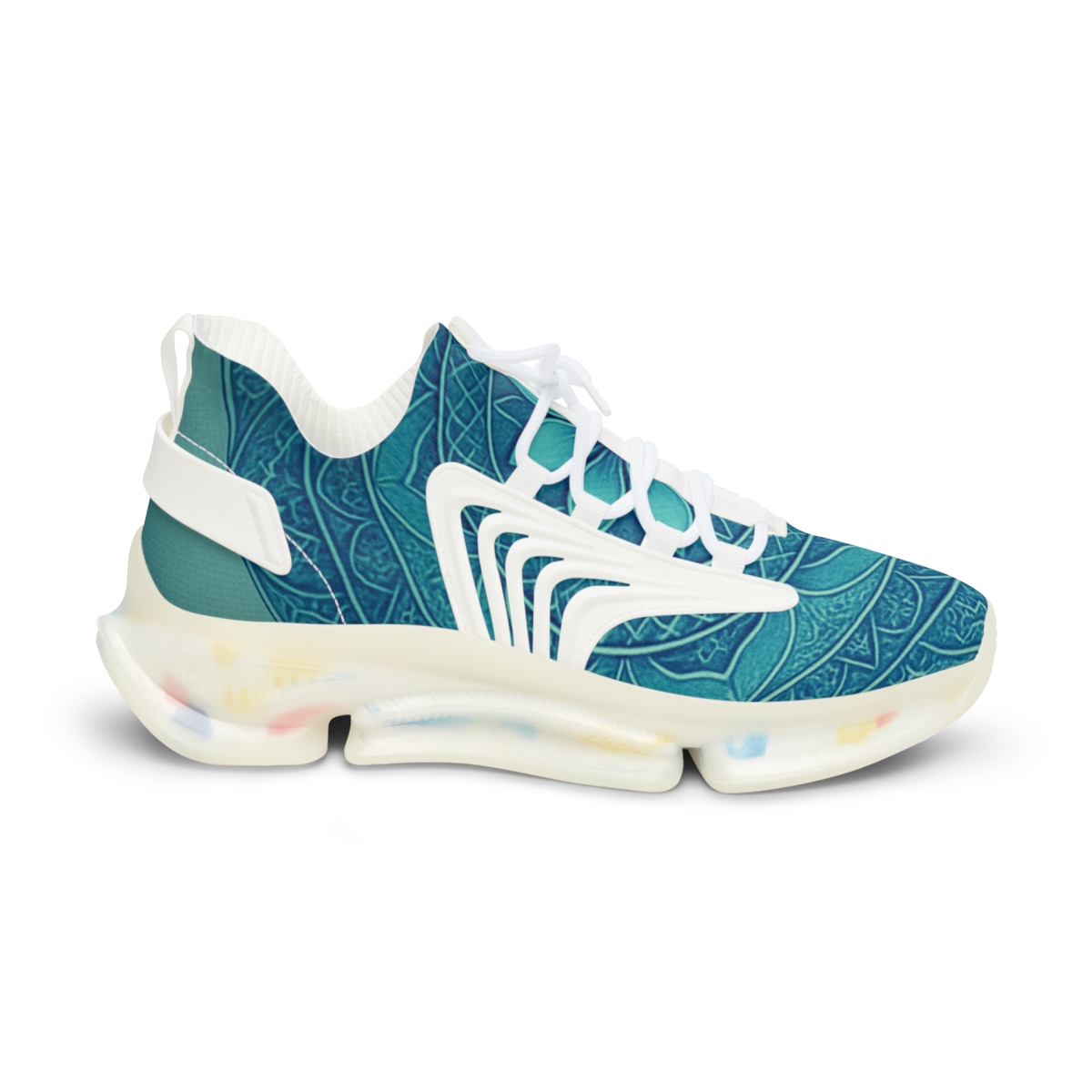 Radiant Petal Lattice unique printed sneakers