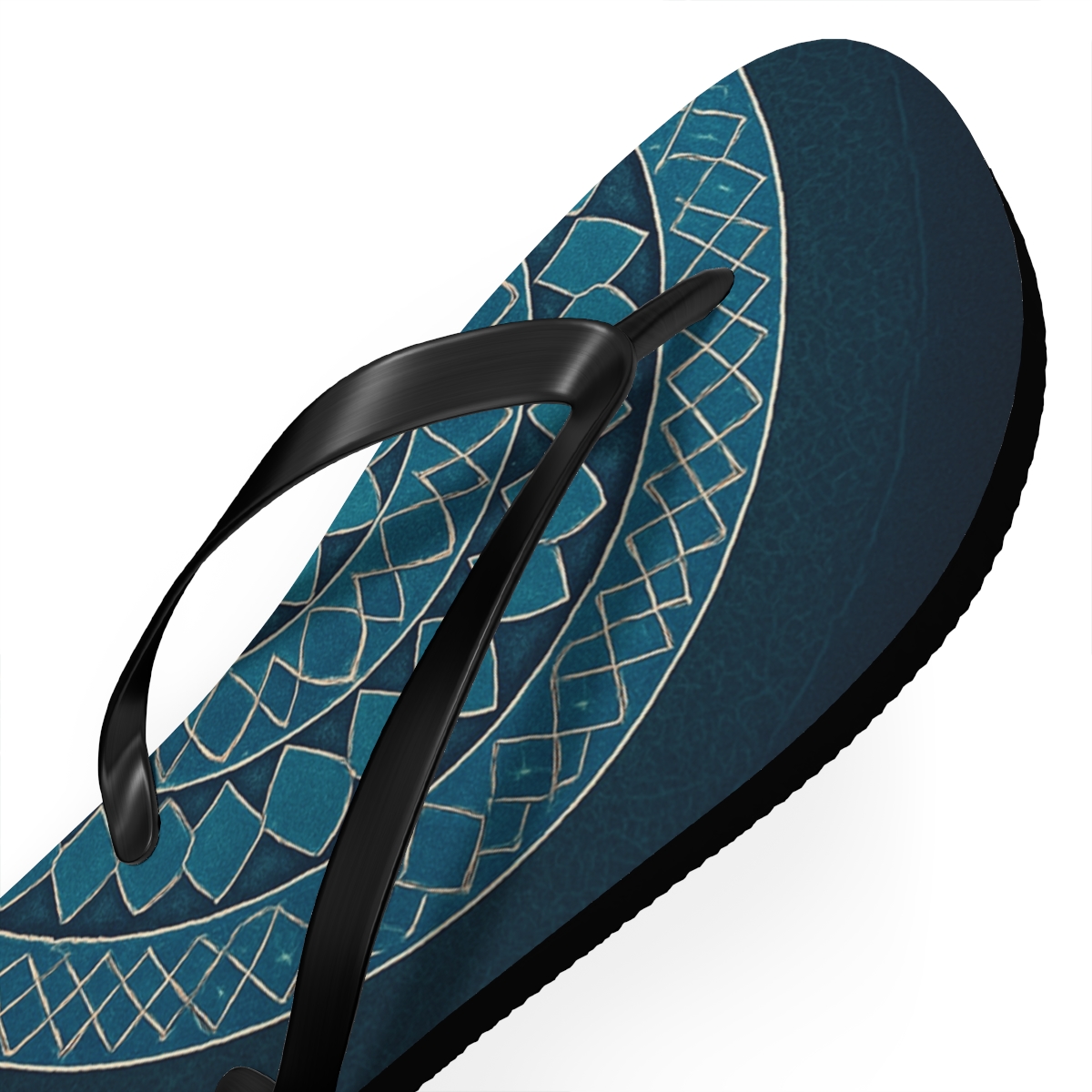 Prismatic Lattice Halo unique graphic flip flops