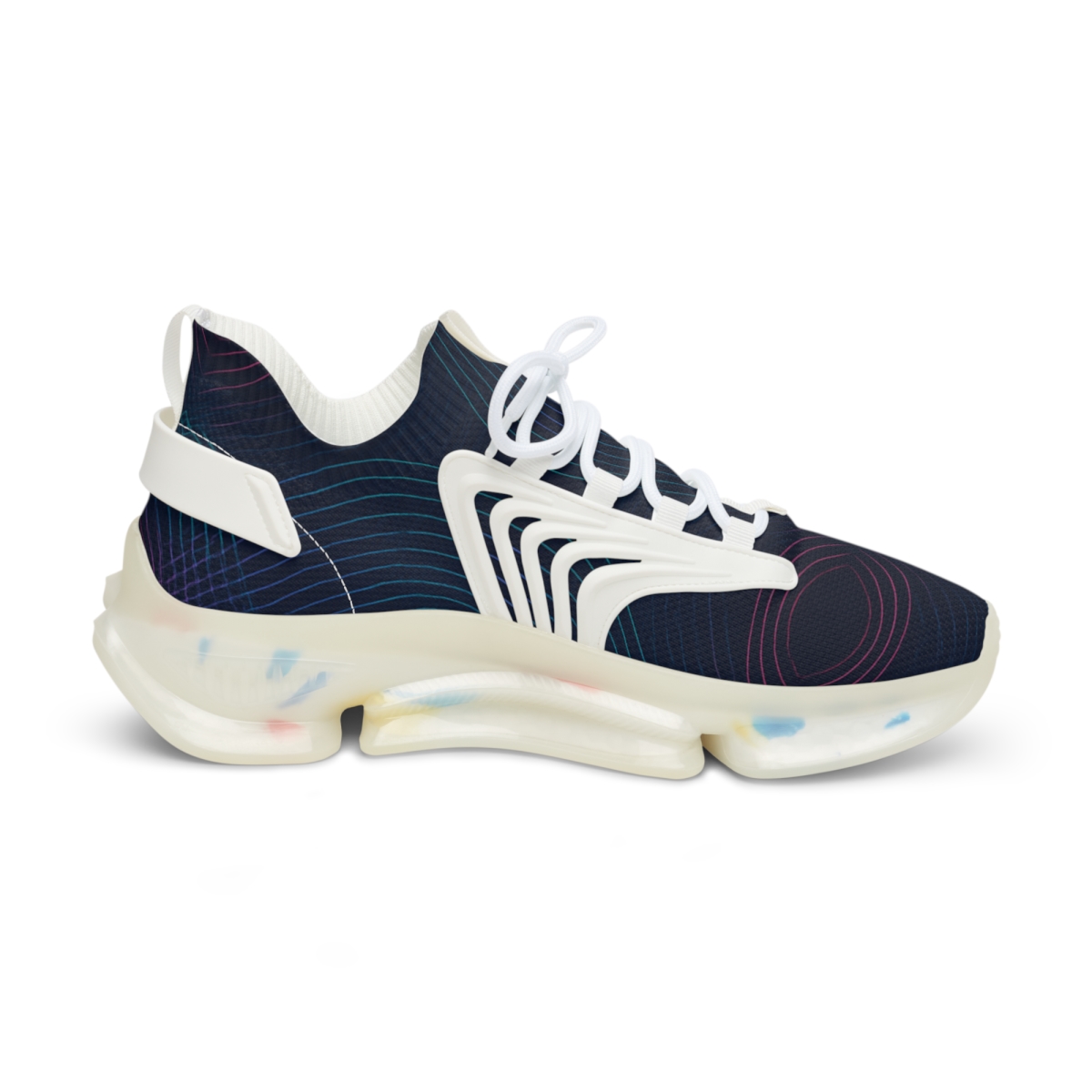 Moire Orbit Interference Weave personalized athletic sneakers