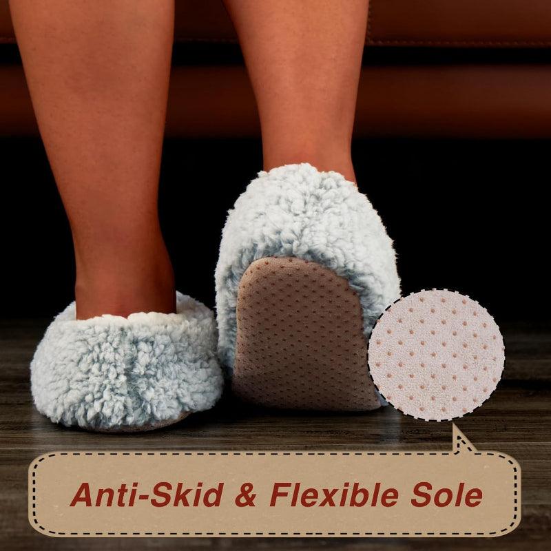 2 Pack Warm Fuzzy Anti Skid Indoors Slippers
