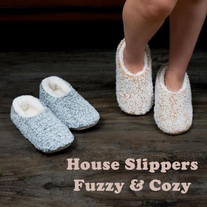 2 Pack Warm Fuzzy Anti Skid – Stay Cozy and Safe Indoors Slippers - Cloud Cushion Slides