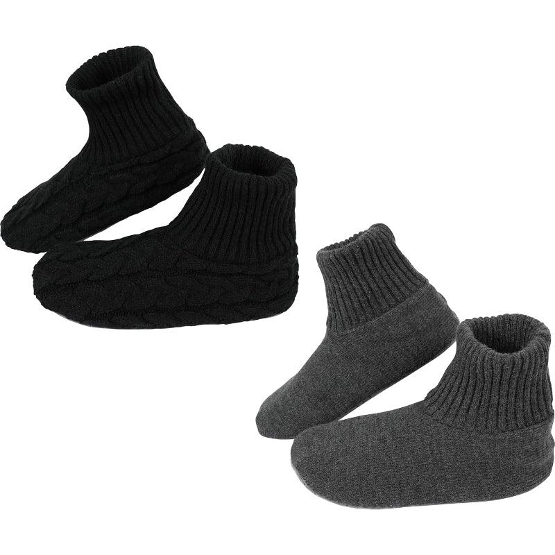 2 Pairs Comfy Grip Slipper Socks – Warm and Secure Indoor Comfort - Cloud Cushion Slides