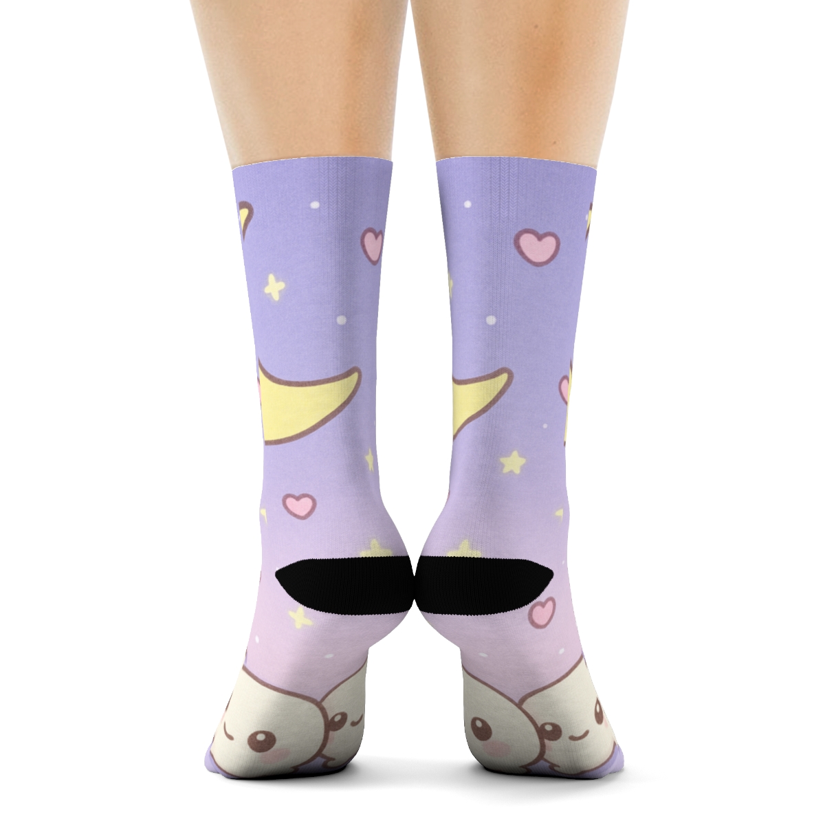 Sleepy Moon Mochi Parade trendy colorful socks