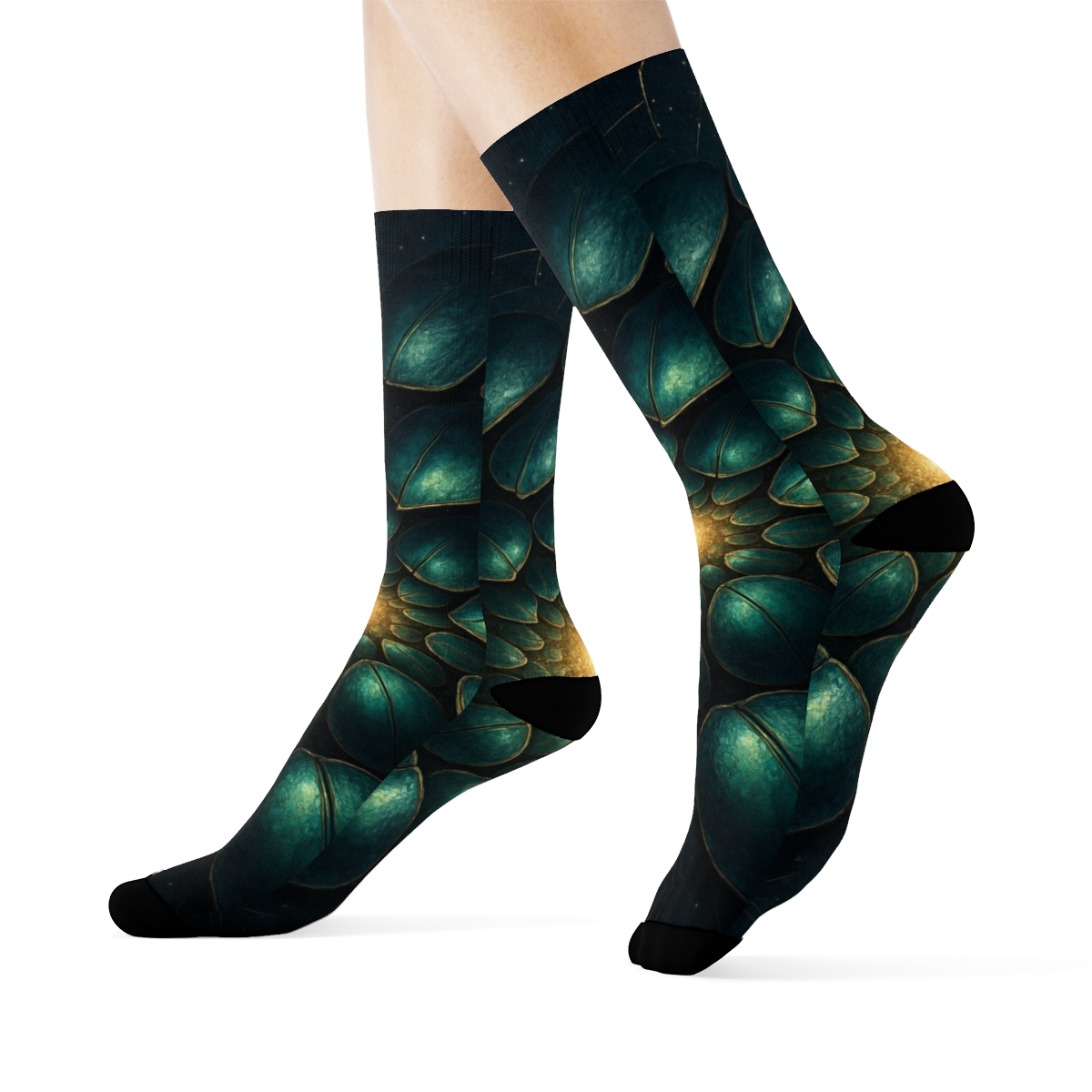 Iridescent Beetle Mosaic personalized cozy socks