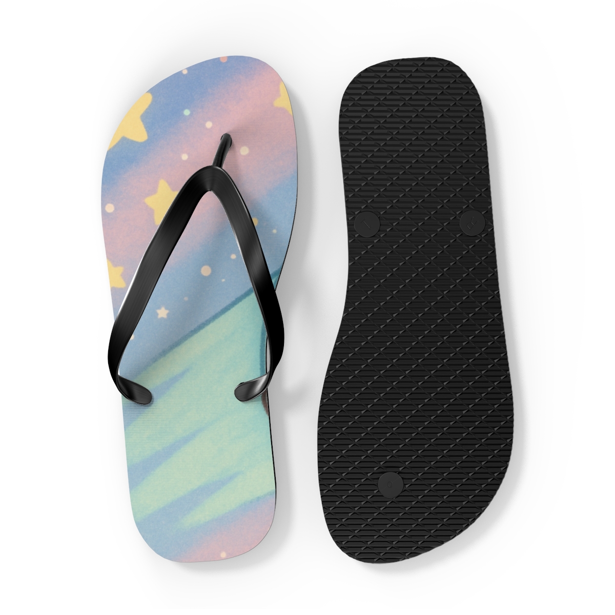 Pastel Comet Hamster Sleepover comfortable casual flip flops