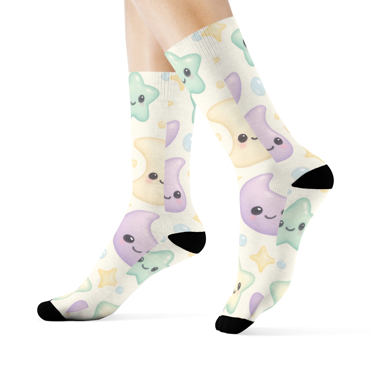 Lavender Moon Jelly Pals Pattern sports performance socks