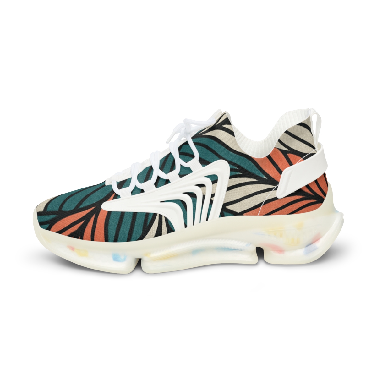 Camellia Tessellated Veinwave unique printed sneakers
