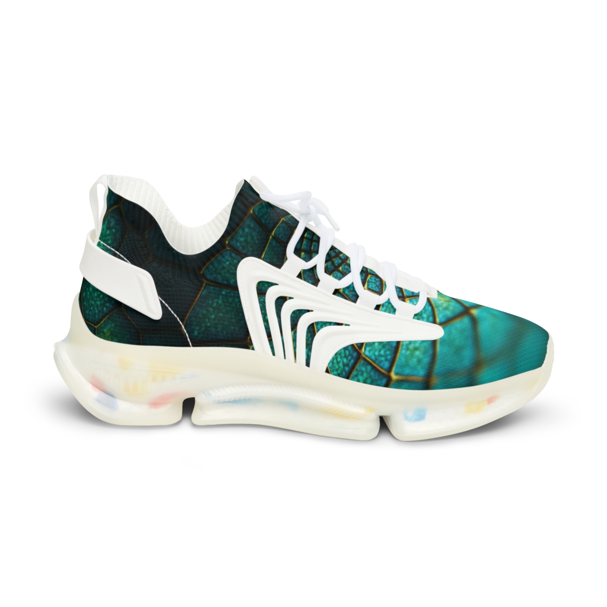 Iridescent Beetle Mosaic unique printed sneakers