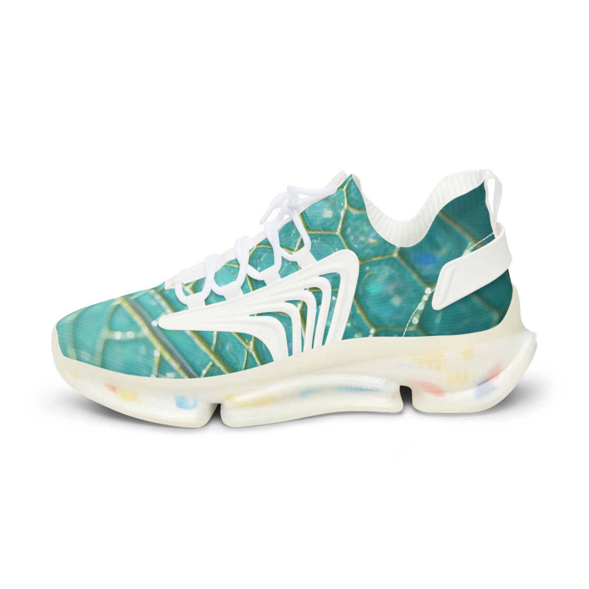 Dragonfly Wing Prism Lattice unique printed sneakers