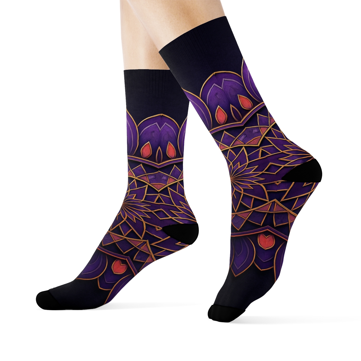 Prismatic Petal Clockwork personalized cozy socks