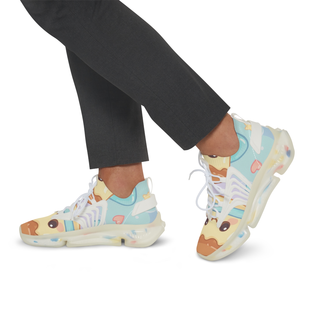 Pastel Planet Pudding Pals unique printed sneakers