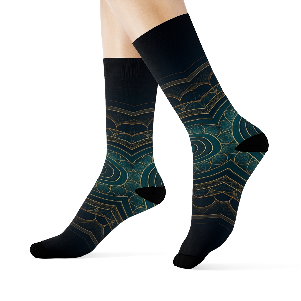 Chromatic Orbit Filigree warm winter socks